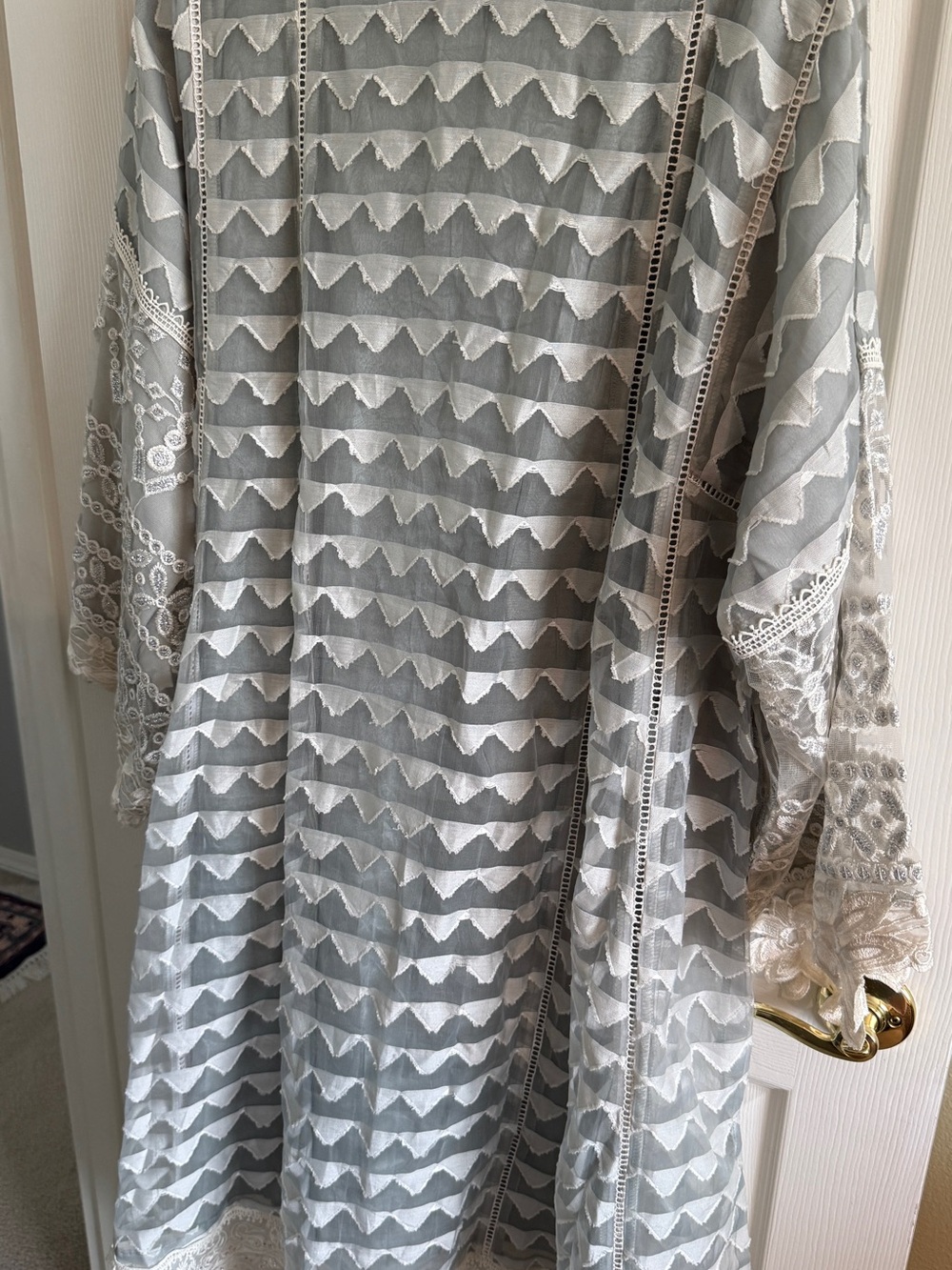 Sana Safinaz Embroidered Net Tunic + Slip — Size XL — NWT - Picture 8 of 10